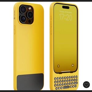 Clicks Yellow Phone Case with Built-in Keyboard